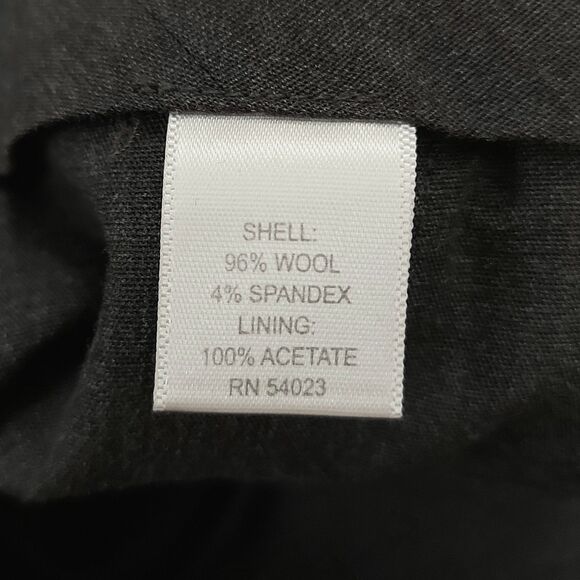 Banana Republic Pants Mens 35x30 Black Classic Fit Flat Front Wool Blend Office - Picture 10 of 12